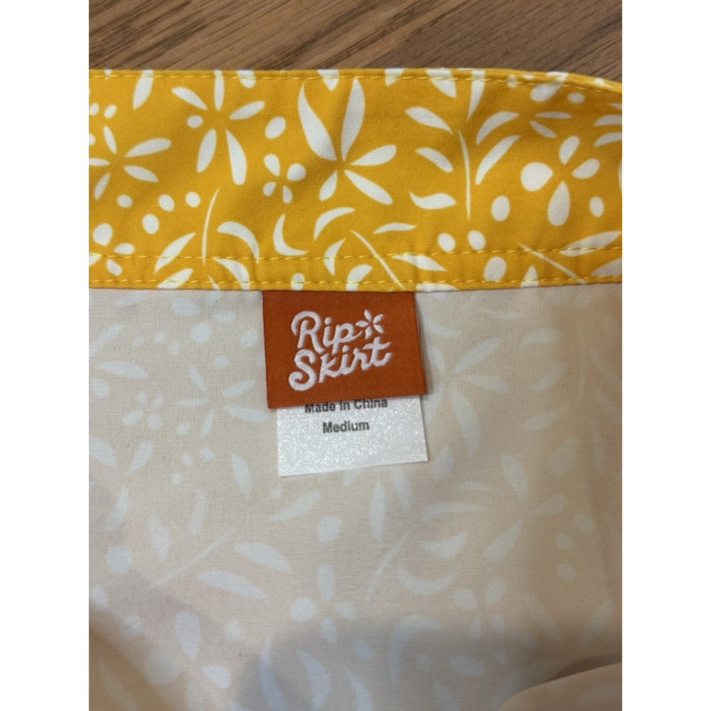 Rip Skirt Hawaii Women's Sz MED Length 2 Yellow White Activewear Beach Wrap - Picture 8 of 9